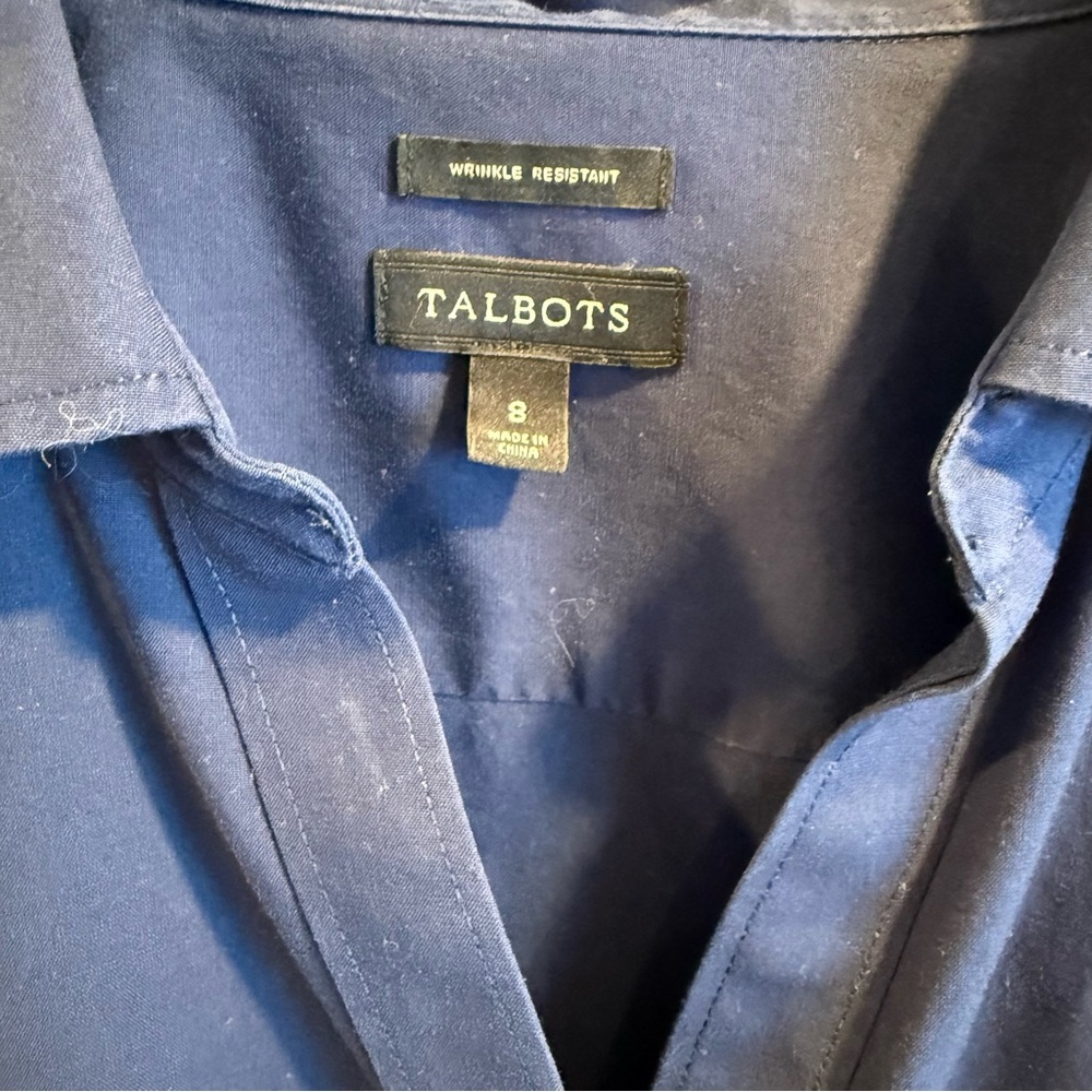 Talbots Classic Navy Button-down - image 3